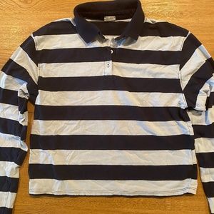 Rare Brandy Melville Polo Long Sleeve Crop Top